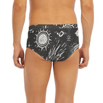 Black White Galaxy Outer Space Print Men's Briefs