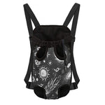 Black White Galaxy Outer Space Print Pet Carrier Backpack