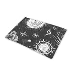 Black White Galaxy Outer Space Print Pet Cooling Mat Cover