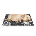 Black White Galaxy Outer Space Print Pet Cooling Mat Cover