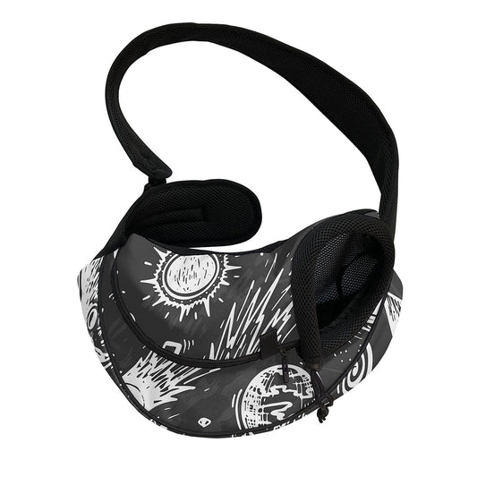 Black White Galaxy Outer Space Print Pet Sling Carrier