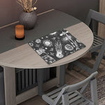 Black White Galaxy Outer Space Print Placemat