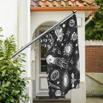 Black White Galaxy Outer Space Print Polyester Flag