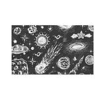 Black White Galaxy Outer Space Print Polyester Flag
