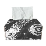 Black White Galaxy Outer Space Print Rectangle Tissue Box Cover