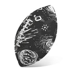 Black White Galaxy Outer Space Print Rugby Ball