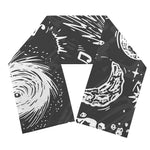 Black White Galaxy Outer Space Print Scarf