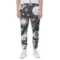 Black White Galaxy Outer Space Print Joggers