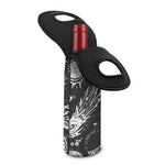 Black White Galaxy Outer Space Print Single Neoprene Wine Tote