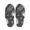 Black White Galaxy Outer Space Print Slippers