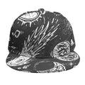 Black White Galaxy Outer Space Print Snapback Cap