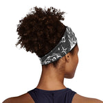Black White Galaxy Outer Space Print Sports Headband