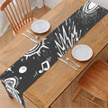 Black White Galaxy Outer Space Print Table Runner