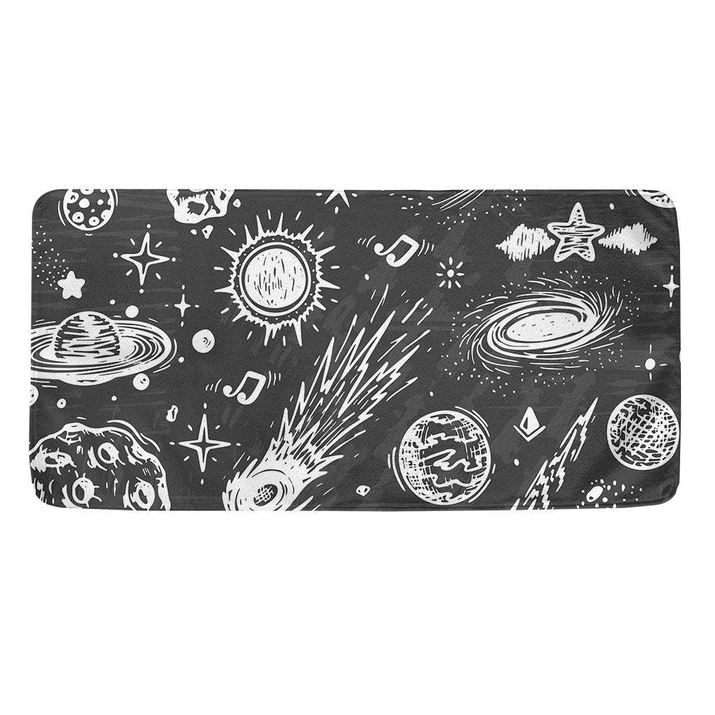 Black White Galaxy Outer Space Print Towel
