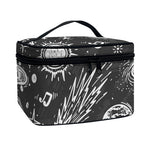 Black White Galaxy Outer Space Print Travel Makeup Bag