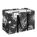 Black White Galaxy Outer Space Print Utility Tote Bag