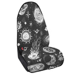 Black White Galaxy Outer Space Print Waterproof Car Seat Cover
