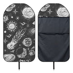 Black White Galaxy Outer Space Print Waterproof Car Seat Cover