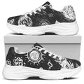 Black White Galaxy Outer Space Print White Chunky Shoes