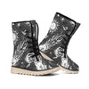 Black White Galaxy Outer Space Print Winter Boots