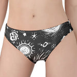 Black White Galaxy Outer Space Print Women's Panties