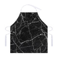 Black White Grunge Marble Print Adjustable Apron