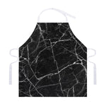 Black White Grunge Marble Print Adjustable Apron