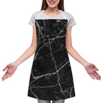 Black White Grunge Marble Print Adjustable Apron