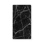 Black White Grunge Marble Print Baby Crib Sheet