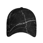 Black White Grunge Marble Print Baseball Cap