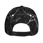 Black White Grunge Marble Print Baseball Cap