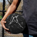 Black White Grunge Marble Print Basketball