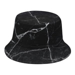 Black White Grunge Marble Print Bucket Hat
