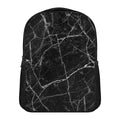 Black White Grunge Marble Print Casual Backpack