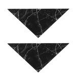 Black White Grunge Marble Print Dog Bandana