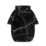 Black White Grunge Marble Print Dog Zip Up Hoodie