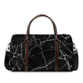 Black White Grunge Marble Print Duffel Bag