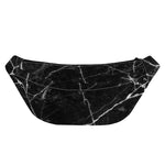 Black White Grunge Marble Print Fanny Pack