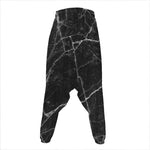 Black White Grunge Marble Print Hammer Pants