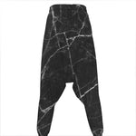Black White Grunge Marble Print Hammer Pants