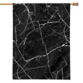 Black White Grunge Marble Print House Flag