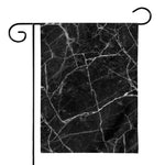 Black White Grunge Marble Print House Flag
