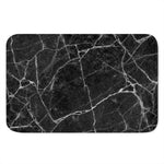 Black White Grunge Marble Print Indoor Door Mat