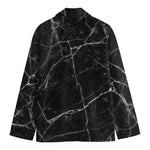 Black White Grunge Marble Print Men's Blazer
