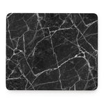 Black White Grunge Marble Print Mouse Pad