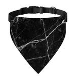 Black White Grunge Marble Print Over The Collar Dog Bandana