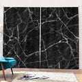 Black White Grunge Marble Print Pencil Pleat Curtains