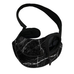 Black White Grunge Marble Print Pet Sling Carrier
