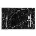 Black White Grunge Marble Print Placemat