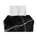 Black White Grunge Marble Print Rectangle Tissue Box Cover
